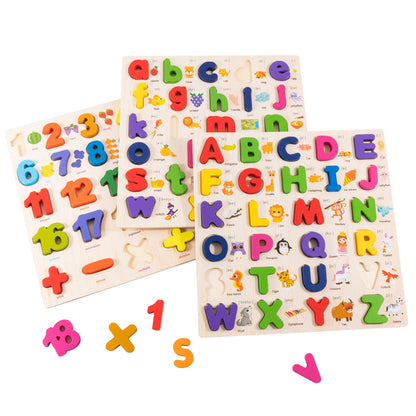 Wooden ABC & Number Puzzle Set